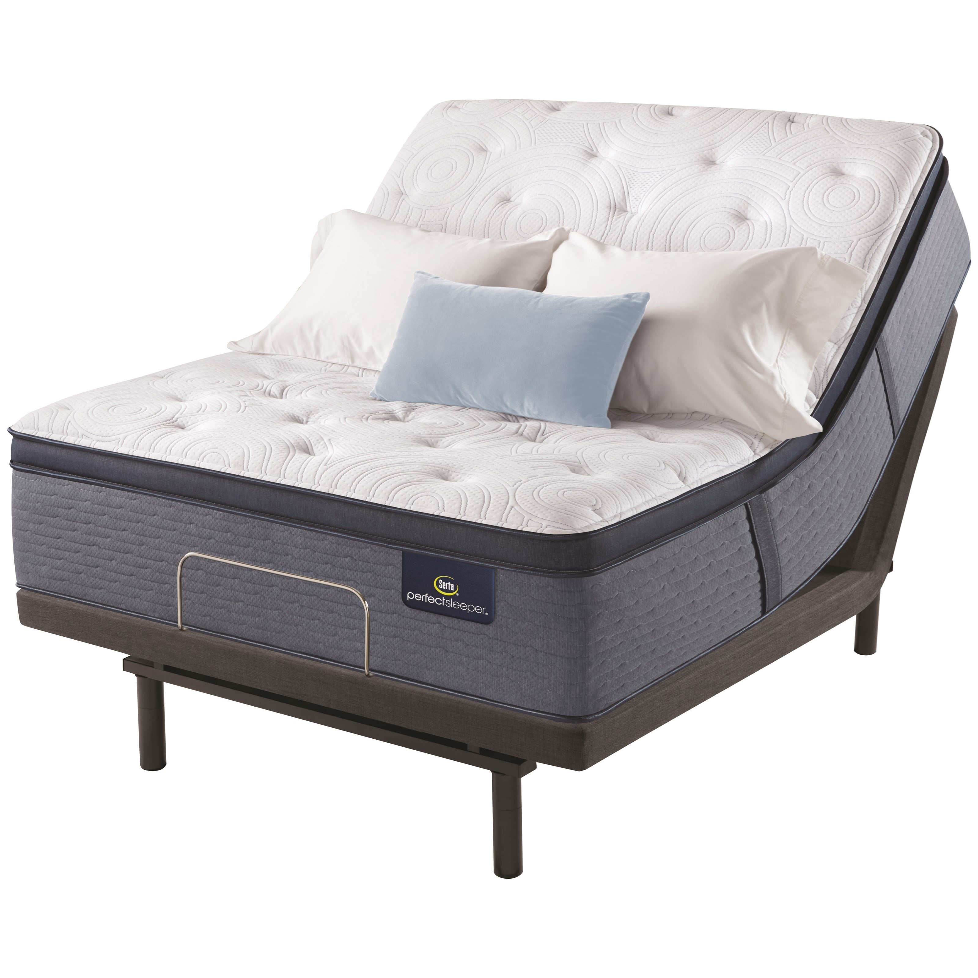 Serta Renewed Night Plush PT King 16" Plush Pillow Top Encased Coil Mattress and 1 Pc Divided